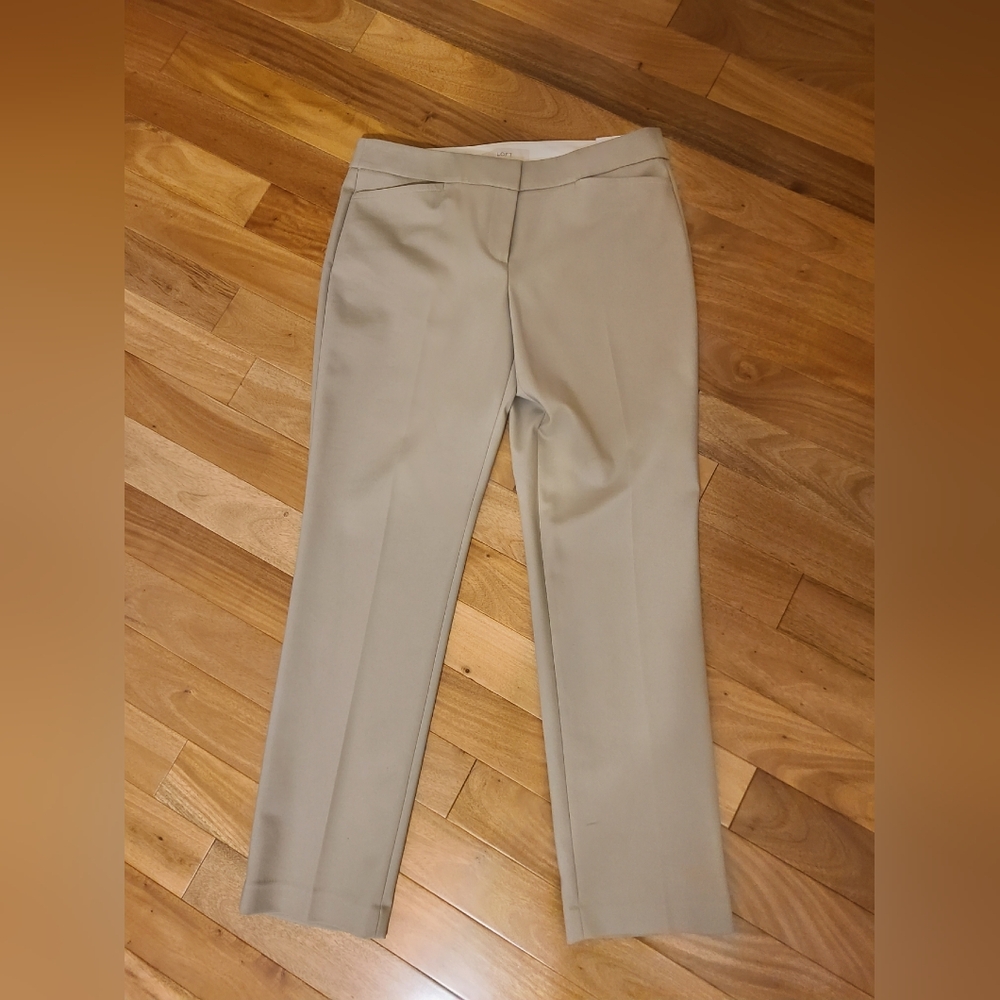 LOFT Marisa Straight tan dress pants NWT size 10
